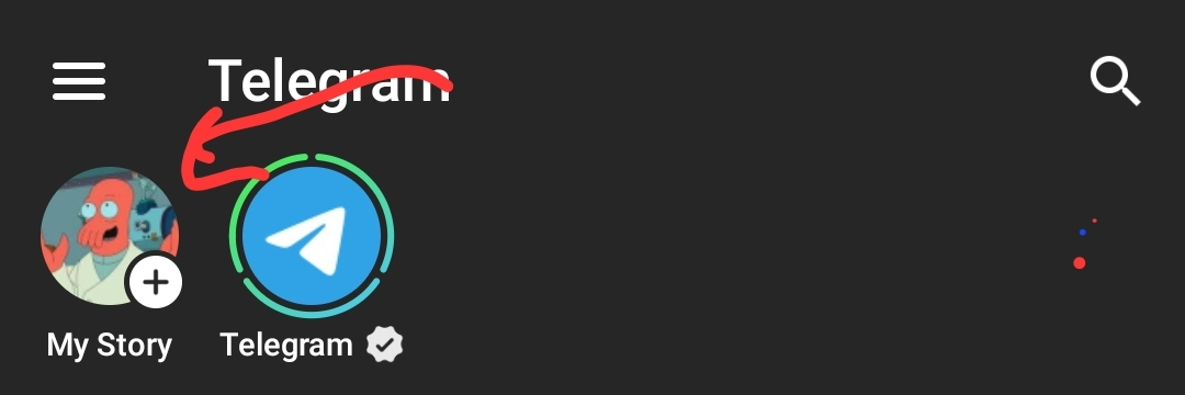 چطور در تلگرام استوری بگذاریم در اندروید